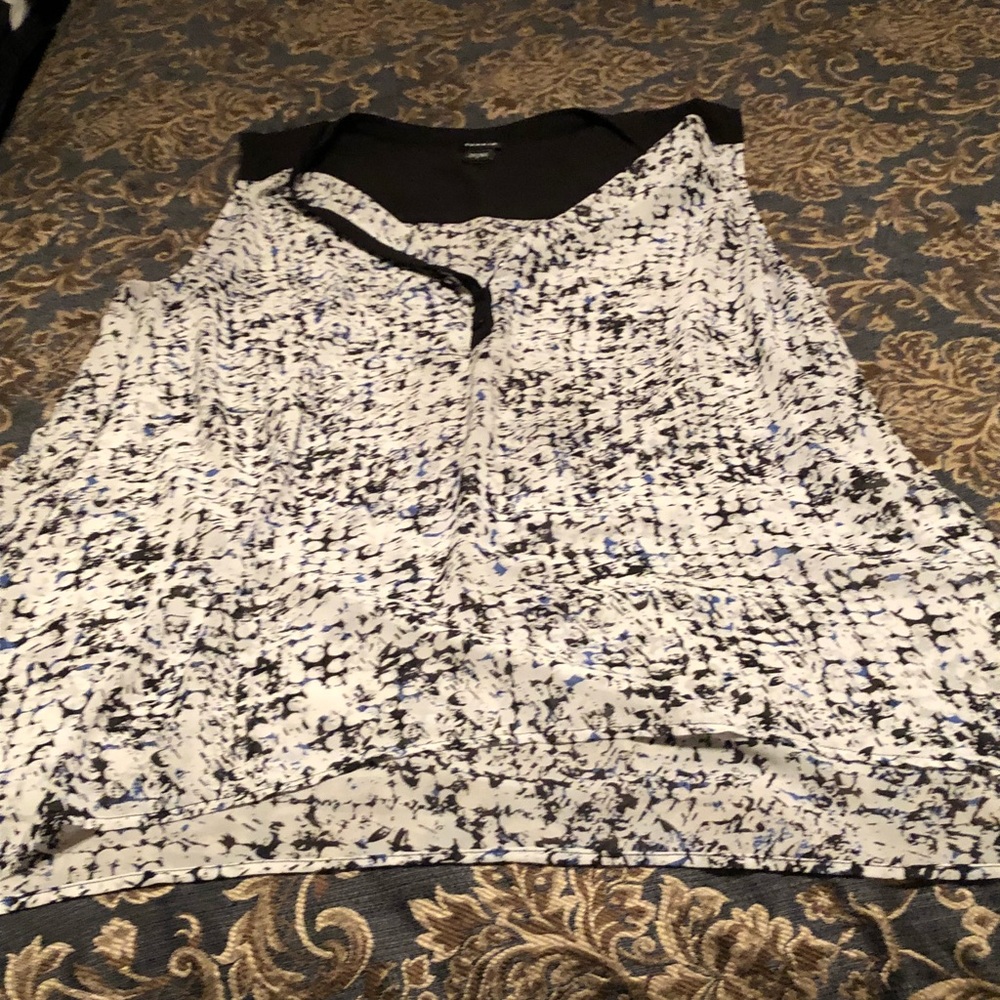 Torrid sheer black and blue blouse